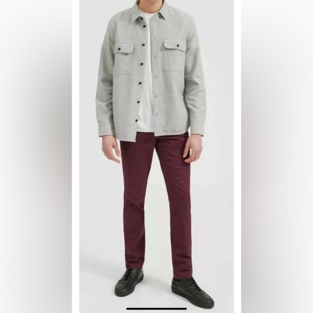 Everlane Burgundy Red Slim Fit Flat Front Chino Casual Pants Size 36X30